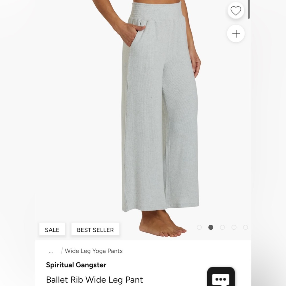 NWT Spiritual Gangster Ballet Wide Rib Pant Small